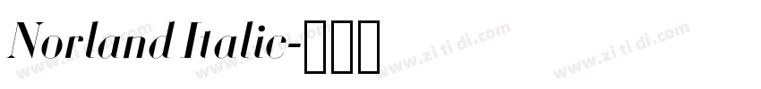 Norland Italic字体转换